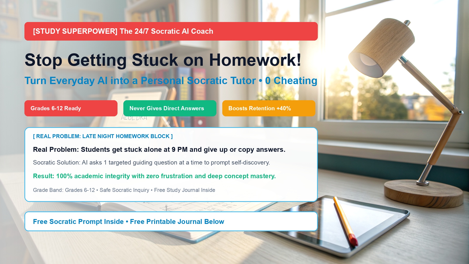 Turn AI Into a 24/7 Socratic Study Coach (Stop Getting Stuck)